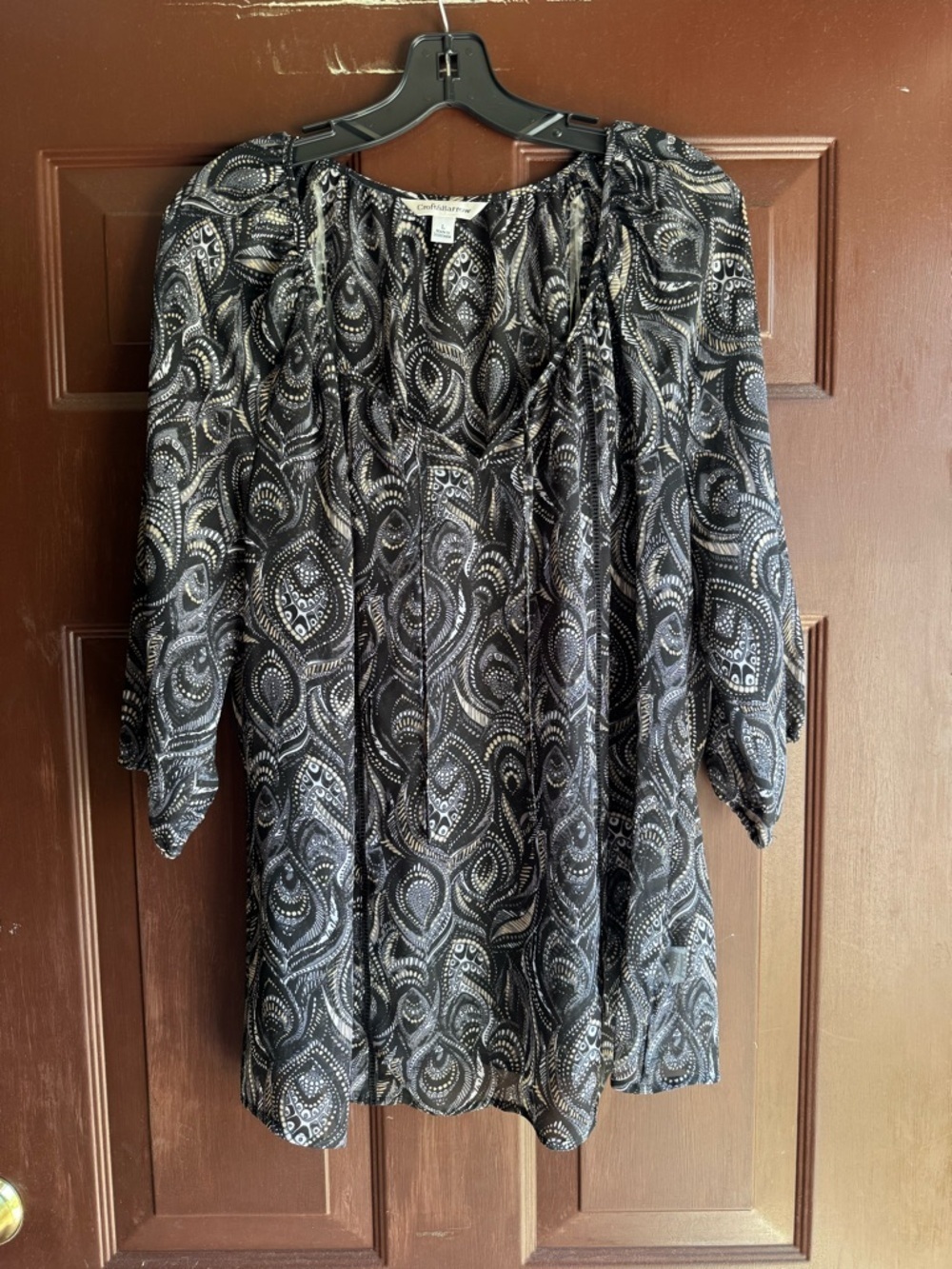 Croft & Barrow Sheer Blouse Size Large